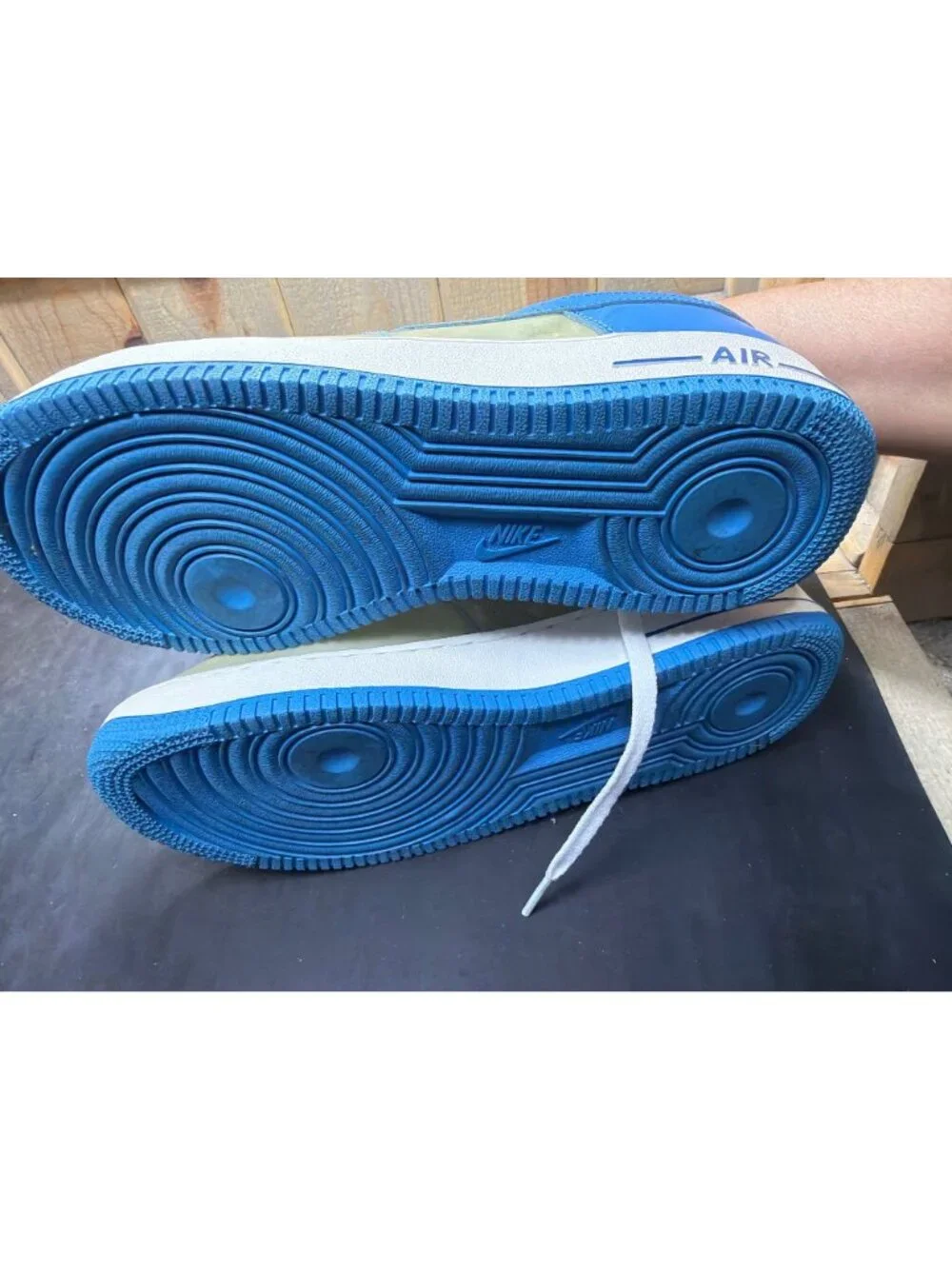 Nike Air Force 1 313641-941 Clear Blue Womens Shoes US 9.5 Preowned Good Rare